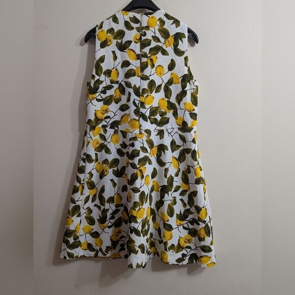 Zara Basic Women's Lemon citrus Print Shift Dress Sz S - Picture 7 of 8